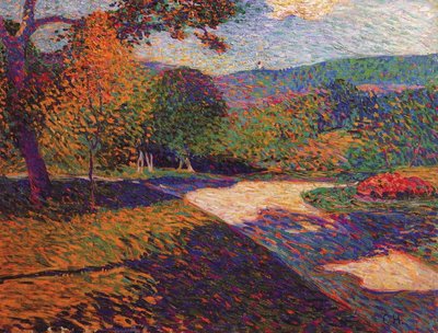 Summer Park Path with View of the Wiesent Valley by Curt Herrmann